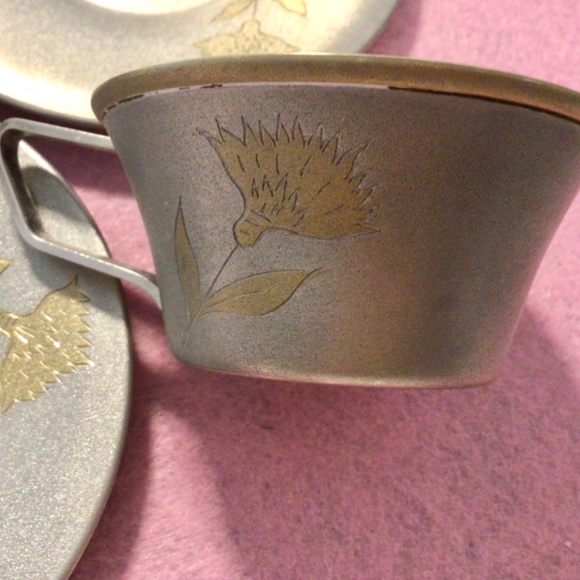Two sets Vintage Solid Silver Demitasse Cups and Saucers Russian Mid Century - Picture 9 of 12